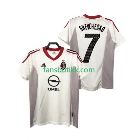 Fotballdrakt AC Milan SHEVCHENKO 7 2004 Retro Bortetrøye 2005 Kortermet